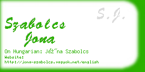 szabolcs jona business card